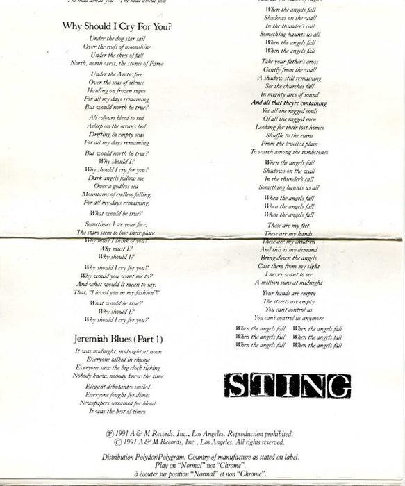 Sting - The Soul Cages