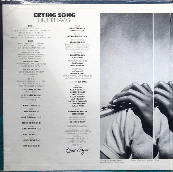 Hubert Laws -Crying Song