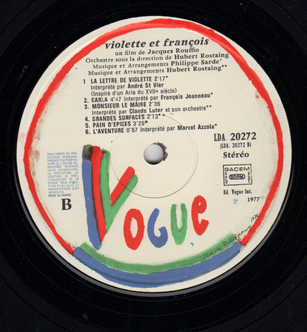 Philippe Sarde -Musique Du Film "Violette Et François"