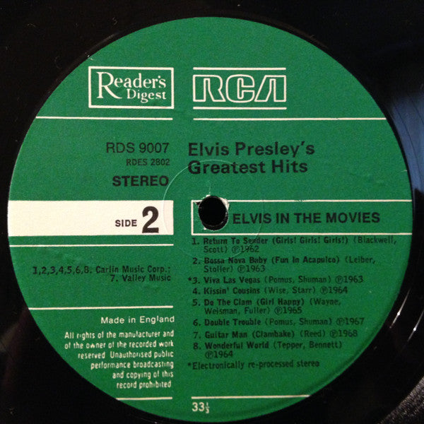 Elvis Presley -Elvis Presley's Greatest Hits