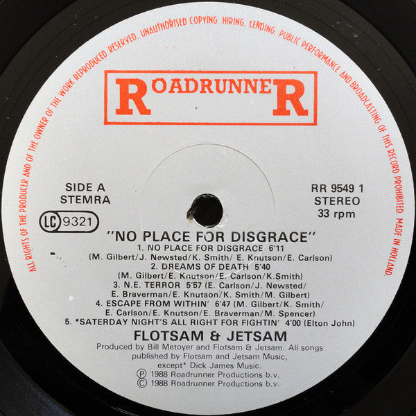 Flotsam And Jetsam -No Place For Disgrace