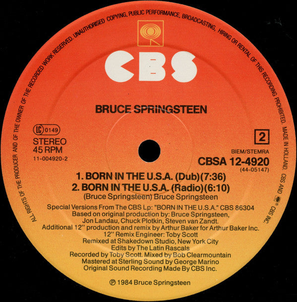 Bruce Springsteen -Born In The U.S.A.