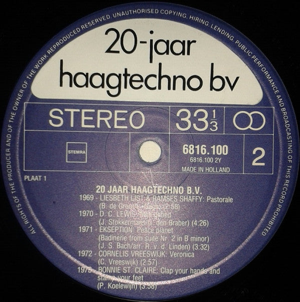 Various - Panasonic Technics - 20 Jaar Haagtechno