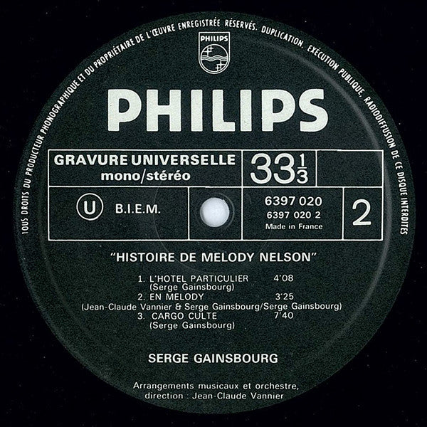 Serge Gainsbourg -Histoire De Melody Nelson