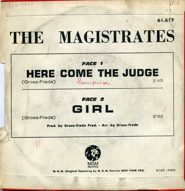 The Magistrates -Here Come The Judge