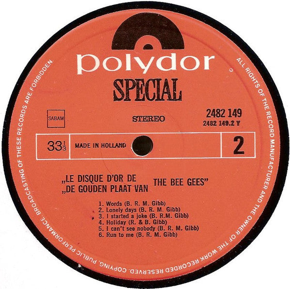 The Bee Gees* -Le Disque D'or De / De Gouden Plaat Van