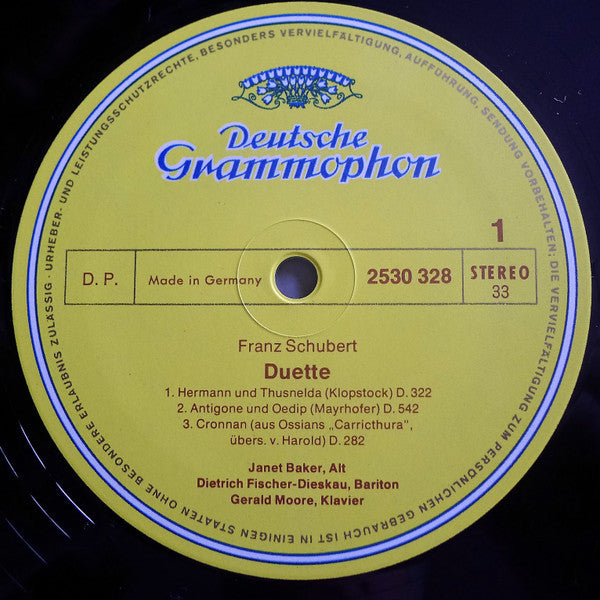 Franz Schubert, Janet Baker • Dietrich Fischer-Dieskau , Mitglieder Des RIAS-Kammerchores*, Gerald Moore - Duette