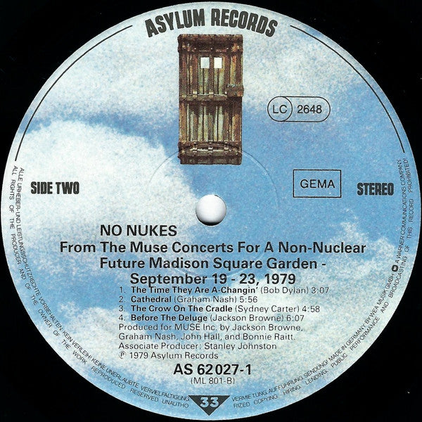 Various -No Nukes - From The Muse Concerts For A Non-Nuclear Future - Madison Square Garden - September 19-23, 1979