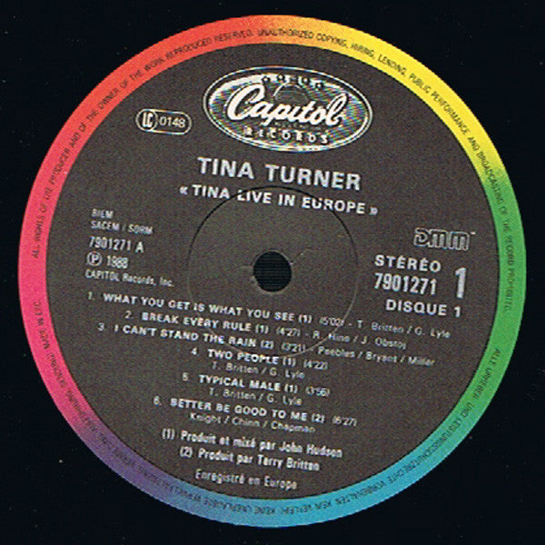 Tina Turner -Tina Live In Europe