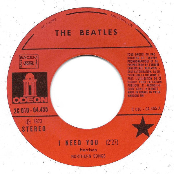 The Beatles -I Need You / Dizzy Miss Lizzy