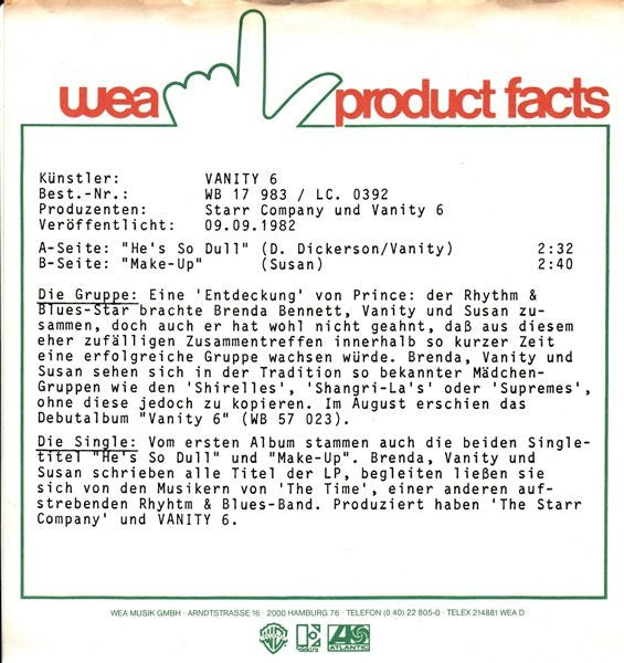 Vanity 6 - He's So Dull