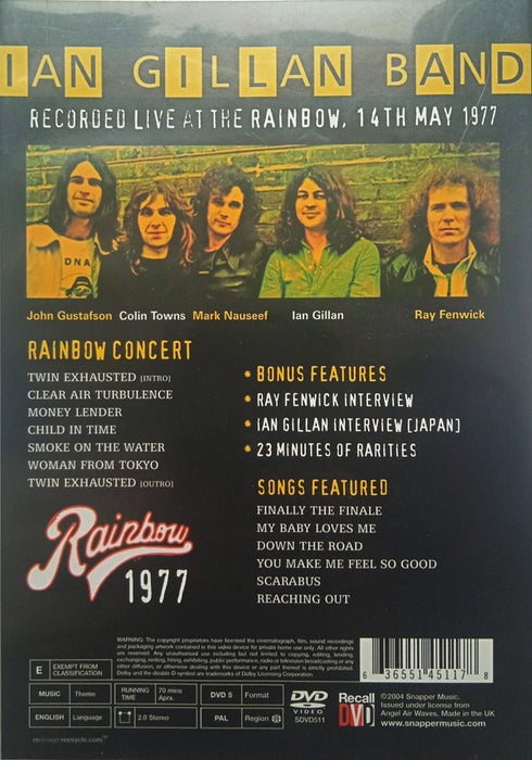 Ian Gillan Band -Live At The Rainbow 1977