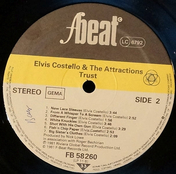 Elvis Costello And The Attractions* -Trust