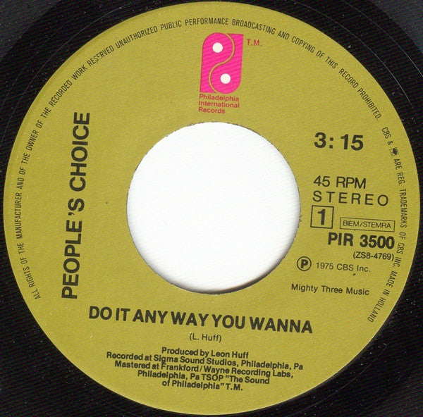 People's Choice - Do It Any Way You Wanna