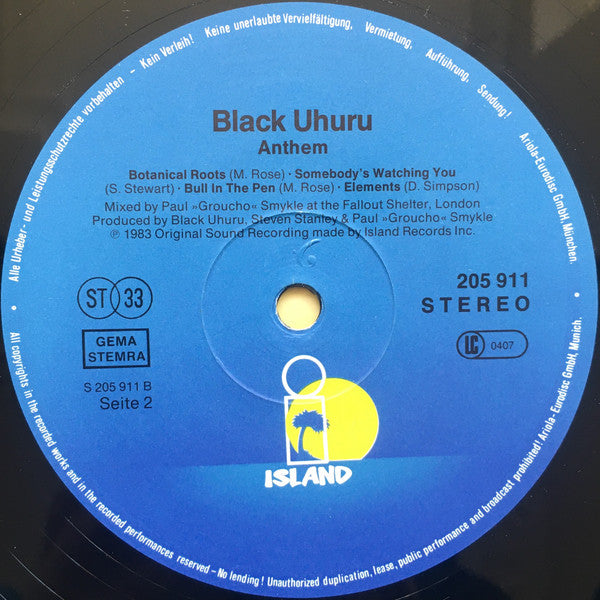 Black Uhuru -Anthem