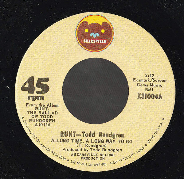 Runt - Todd Rundgren -A Long Time, A Long Way To Go