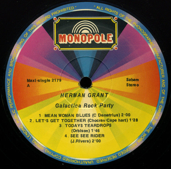 Herman Grant -Galactica Rock Party