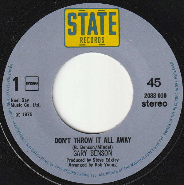 Gary Benson -Don't Throw It All Away