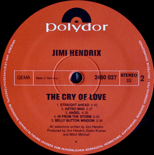 Jimi Hendrix -The Cry Of Love