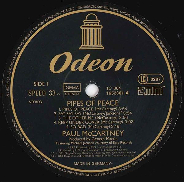 Paul McCartney -Pipes Of Peace