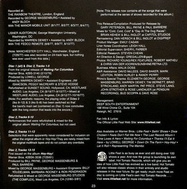 Little Feat - Waiting For Columbus