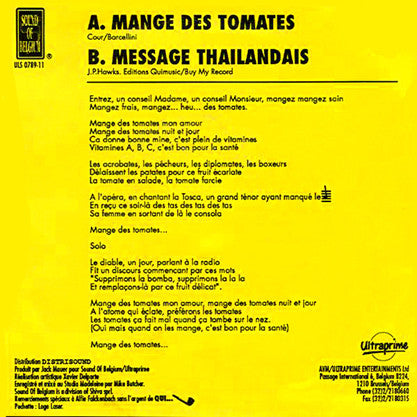 Lou And The Hollywood Bananas* -Mange Des Tomates