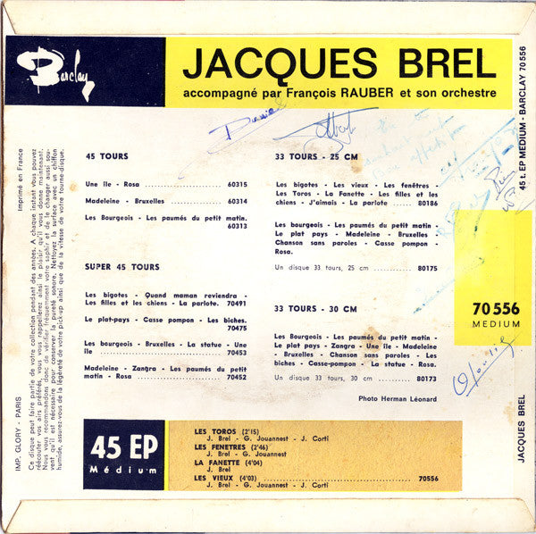 Jacques Brel -Les Toros