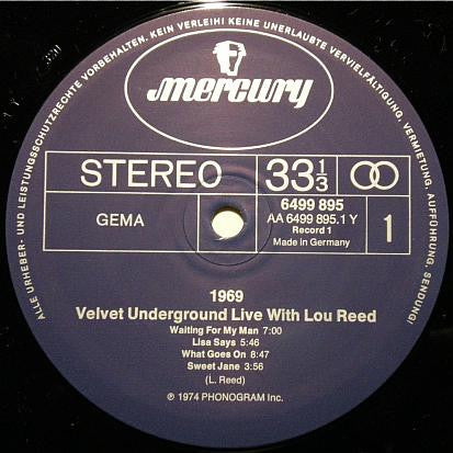The Velvet Underground -1969 Velvet Underground Live With Lou Reed