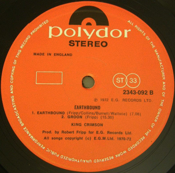 King Crimson -Earthbound