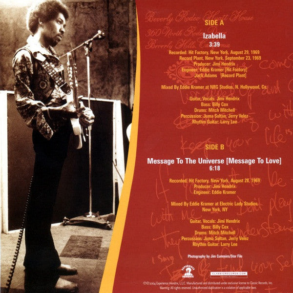 Jimi Hendrix -Izabella / Message To The Universe (Message To Love)