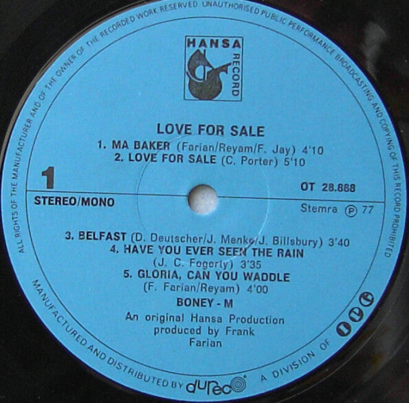 Boney M. - Love For Sale