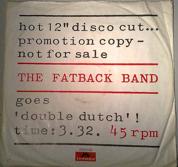 The Fatback Band -Double Dutch / Spank The Baby