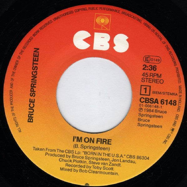 Bruce Springsteen -I'm On Fire
