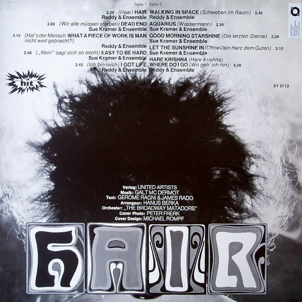 Reddy (2), Sue Kramer*, The Broadway Matadors* -Hair