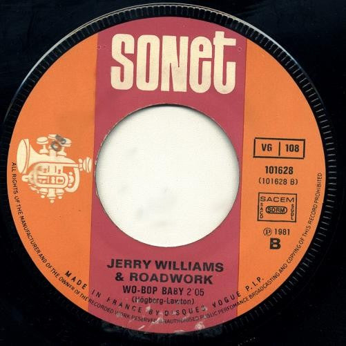 Jerry Williams & Roadwork -Bop-A-Lena / Wo-Bop Baby