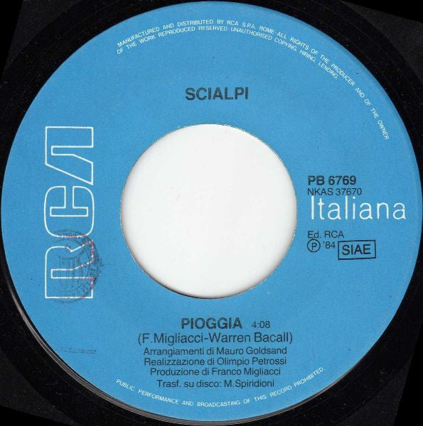 Scialpi - Cigarettes And Coffee / Pioggia