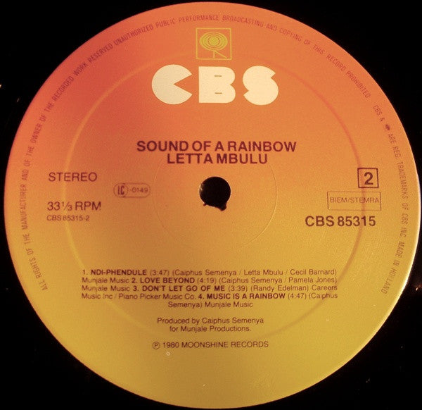 Letta Mbulu -Sound Of A Rainbow
