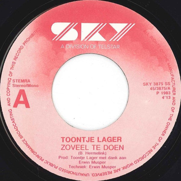 Toontje Lager -Zoveel Te Doen