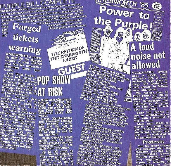 Deep Purple -In The Absence Of Pink - Knebworth 85