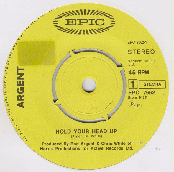 Argent -Hold Your Head Up