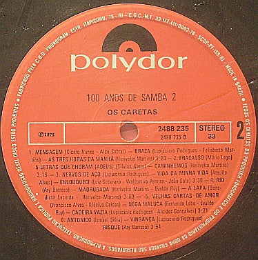 Os Caretas -Cem Anos De Samba