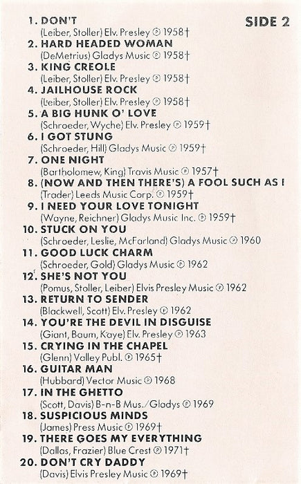 Elvis Presley -40 Greatest Hits