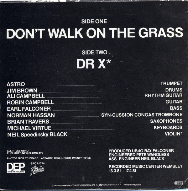 UB 40* - Don't Walk On The Grass