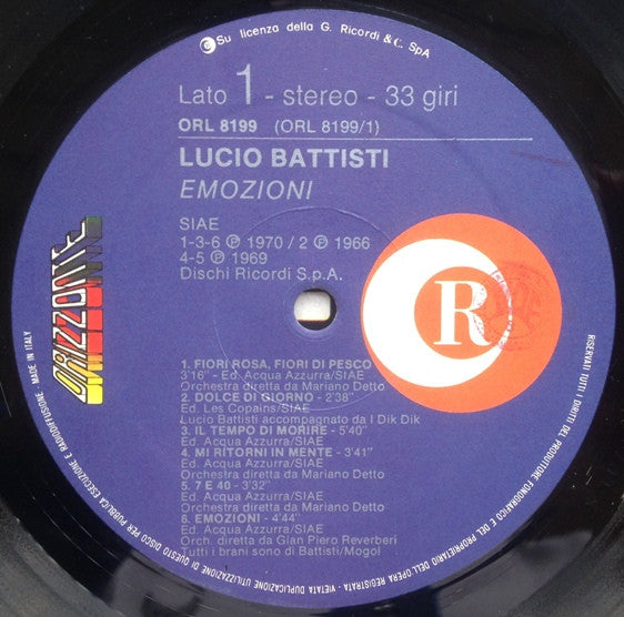 Lucio Battisti -Emozioni