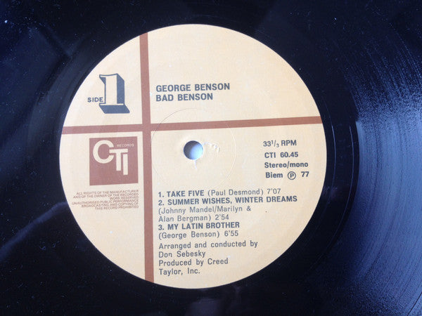 George Benson -Bad Benson