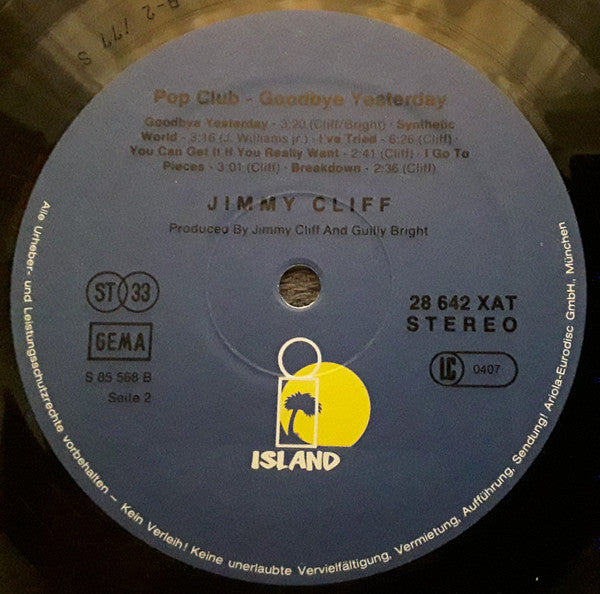 Jimmy Cliff -Pop Club - Goodbye Yesterday