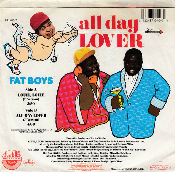 Fat Boys - Louie, Louie / All Day Lover