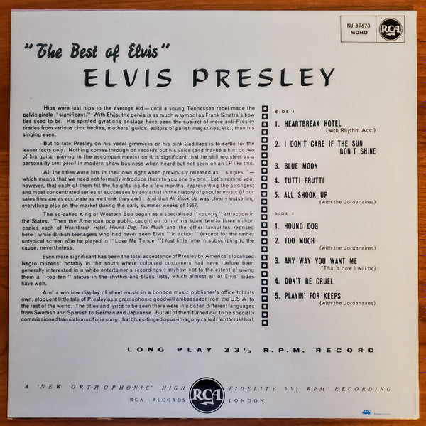 Elvis Presley - The Best Of Elvis