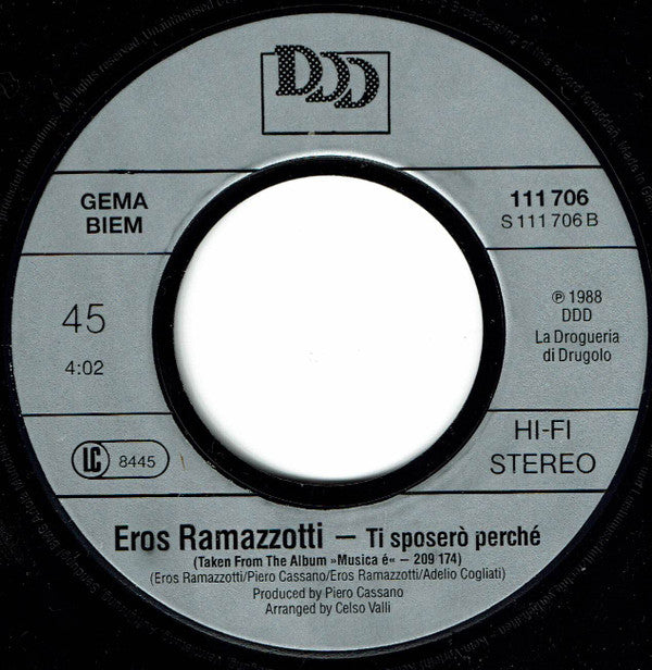Eros Ramazzotti -Solo Con Te