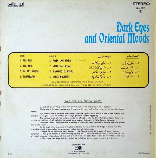 Romeo Lahoud* -Dark Eyes And Oriental Moods